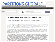 Tablet Screenshot of partitionschorale.com